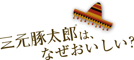 三元豚太郎はなぜおいしい？