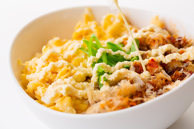 2色のふわり丼｜【削】上質肉燻製削り出し Theふわり